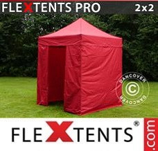 Canopy 2x2 m Red, incl. 4 sidewalls