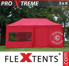 Canopy 3x6 m Red, incl. 6 sidewalls